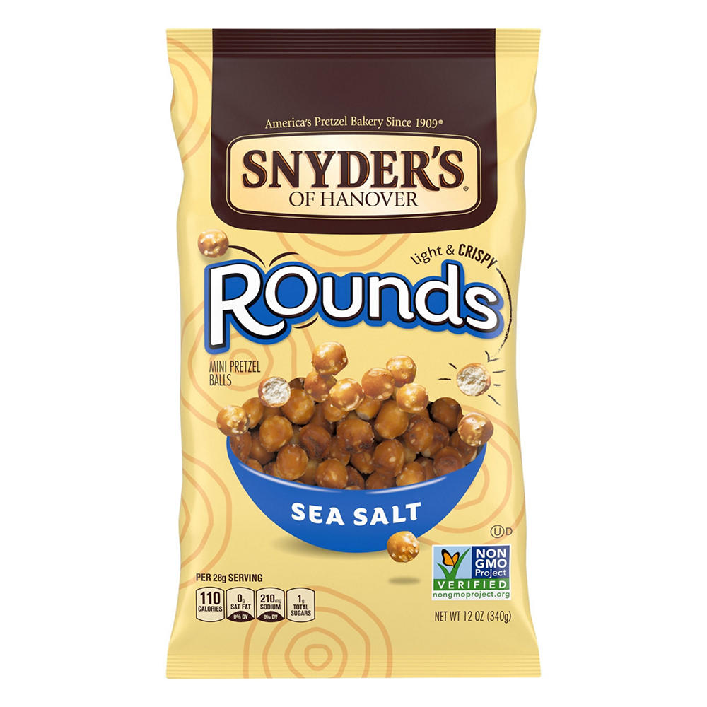 Snyder's of Hanover Sea Salt Pretzel Rounds, 12 oz