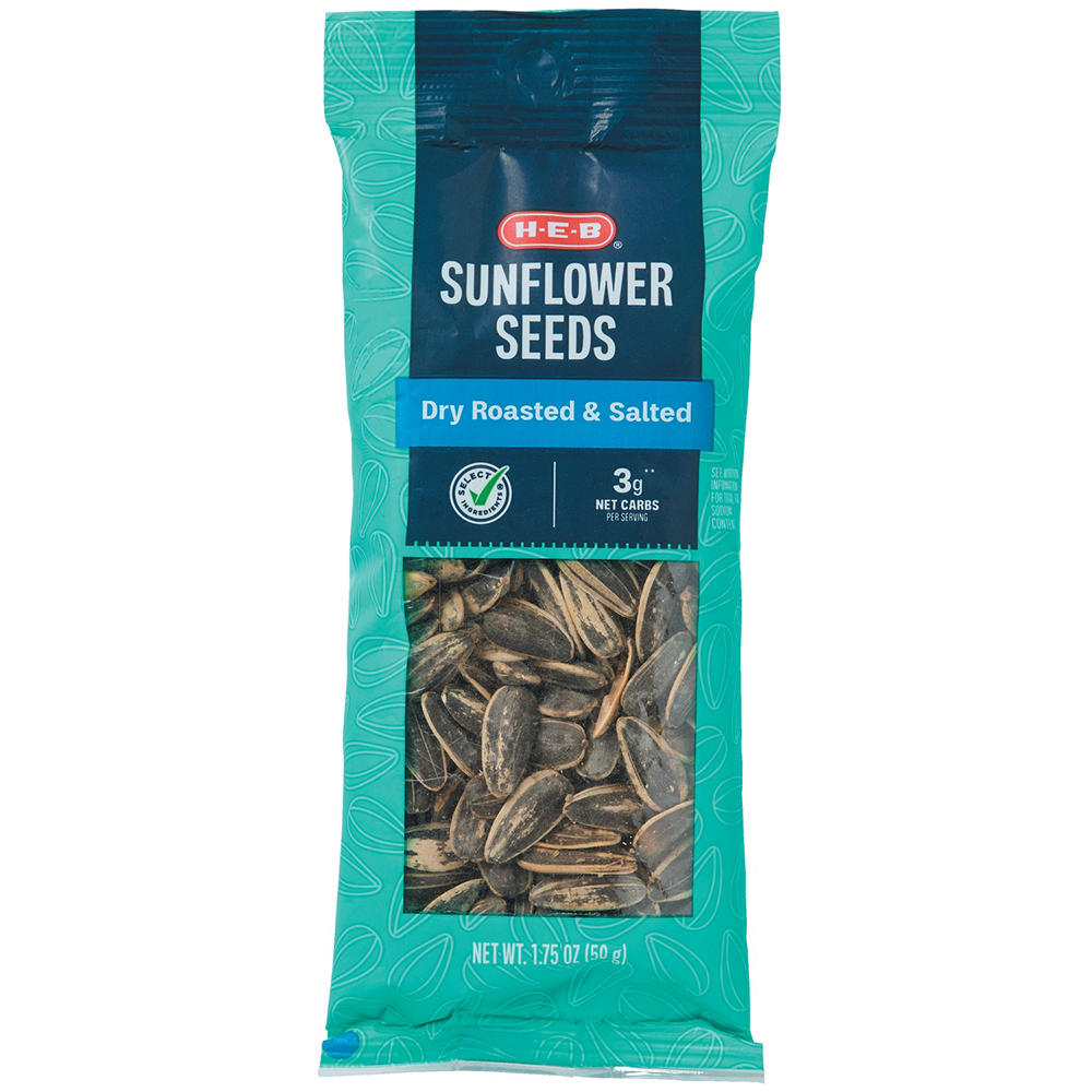 H-E-B Dry Roasted Salted Sunflower Seeds, 1.75 oz