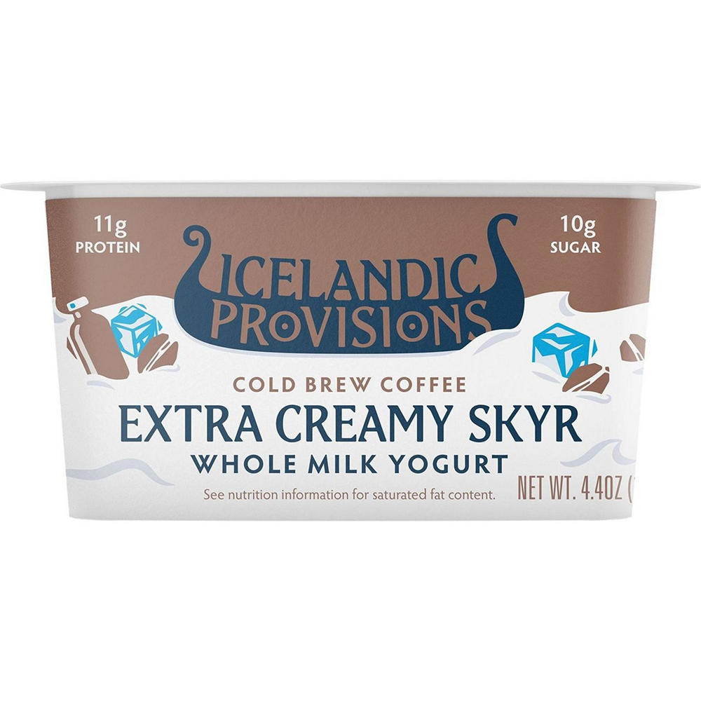 Icelandic Provisions 11g Protein Extra Creamy Skyr - Cold Brew Coffee, 4.4 oz