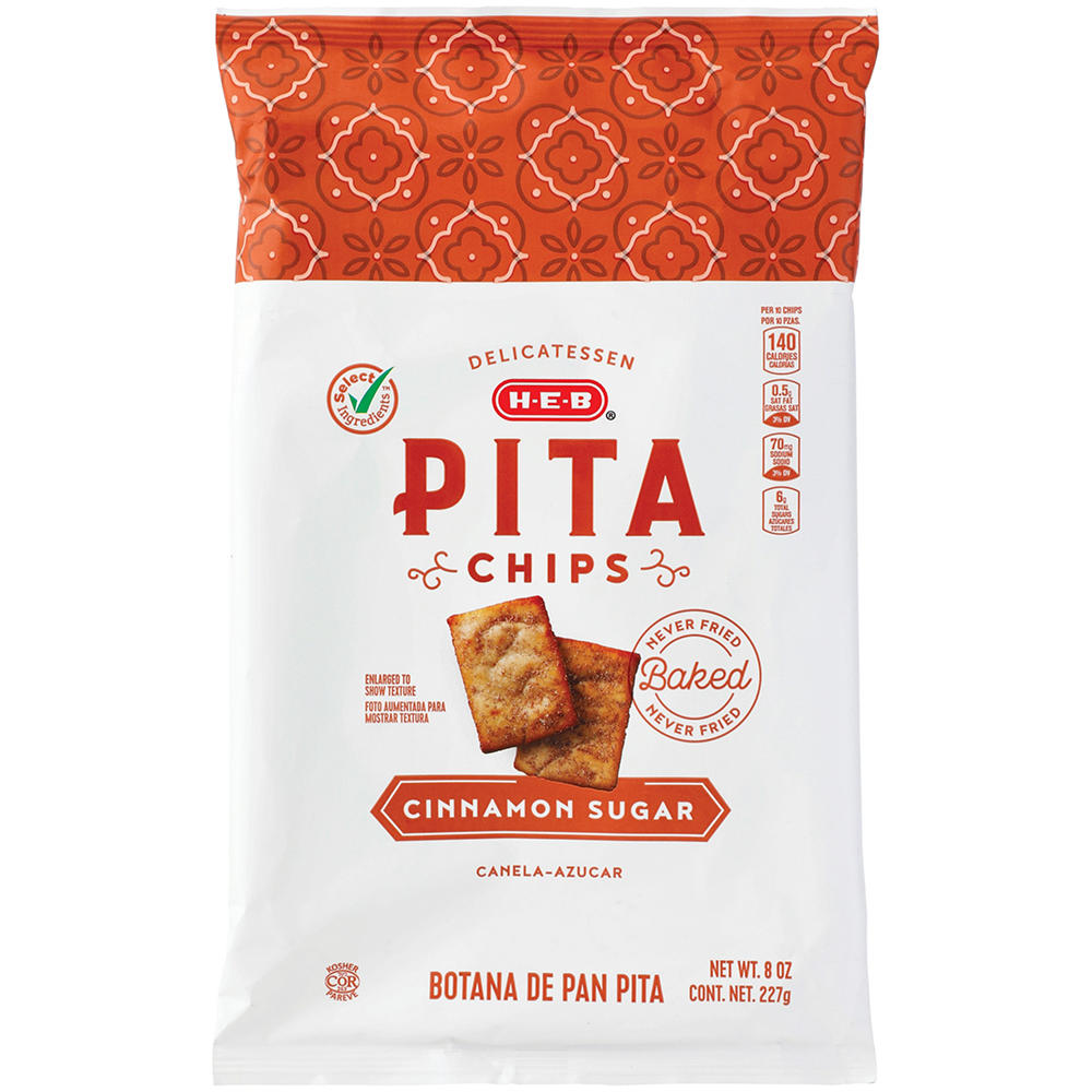 H-E-B Cinnamon Sugar Pita Chips, 8 oz