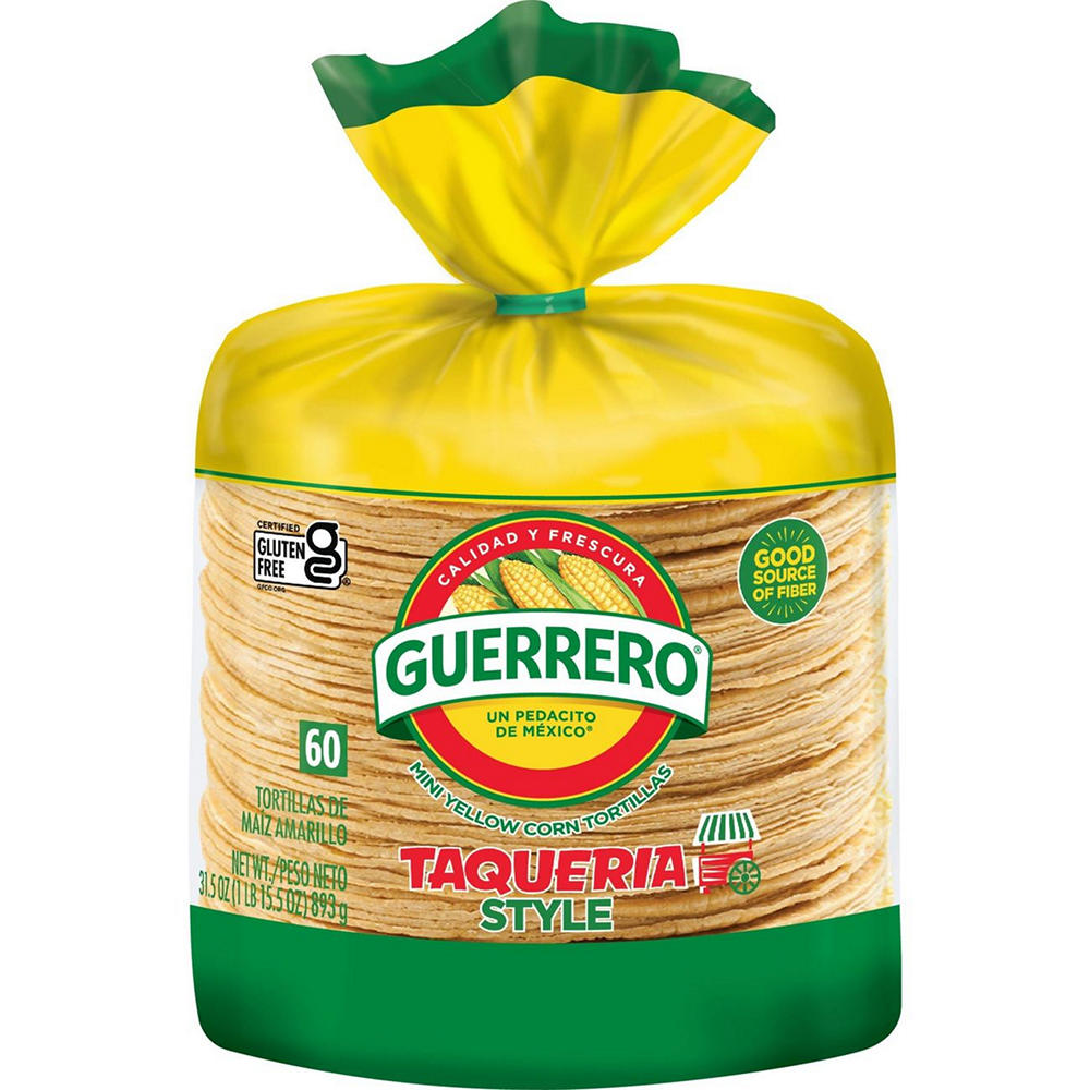 Guerrero Taqueria Style Mini Yellow Corn Tortillas, 60 ct