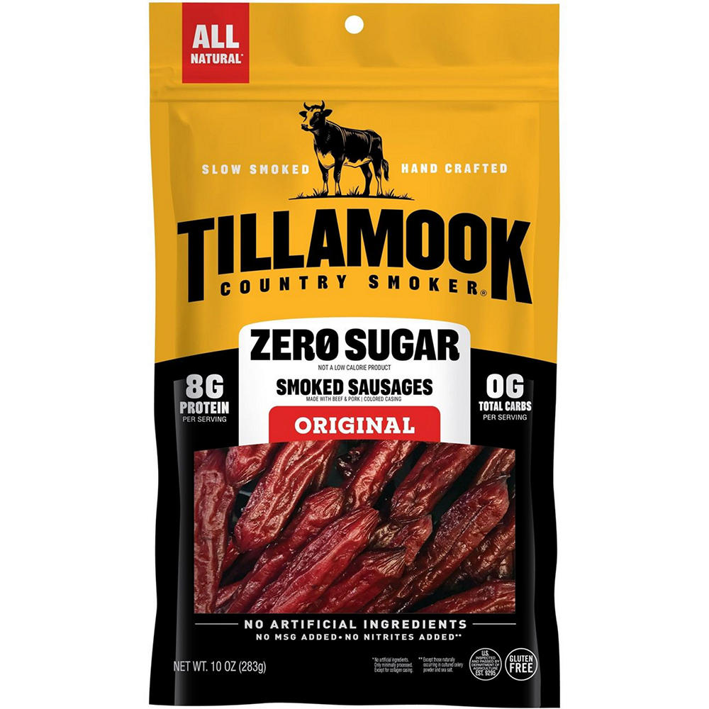 Tillamook Country Smoker Zero Sugar Smoked Sausages - Original, 10 oz