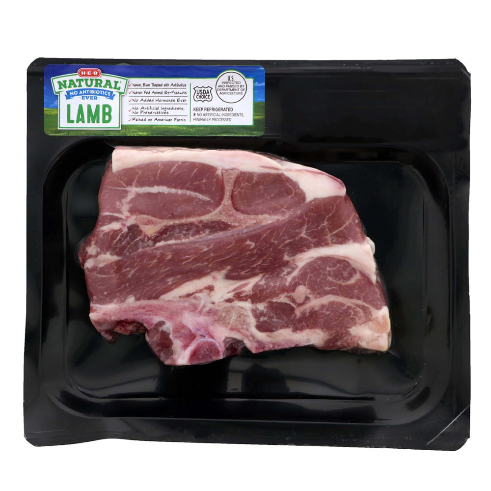 H-E-B Natural Lamb Shoulder Chop, Avg. 0.84 lb