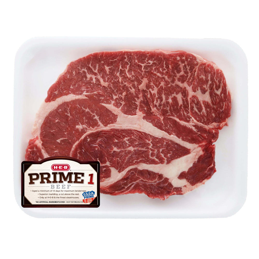 H-E-B Prime 1 Beef Boneless Chuck Steak, USDA Prime, Avg. 1.01 lbs