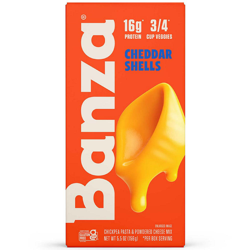 Banza 16g Protein Chickpea Pasta Cheddar Mac & Cheese Shells, 5.5 oz