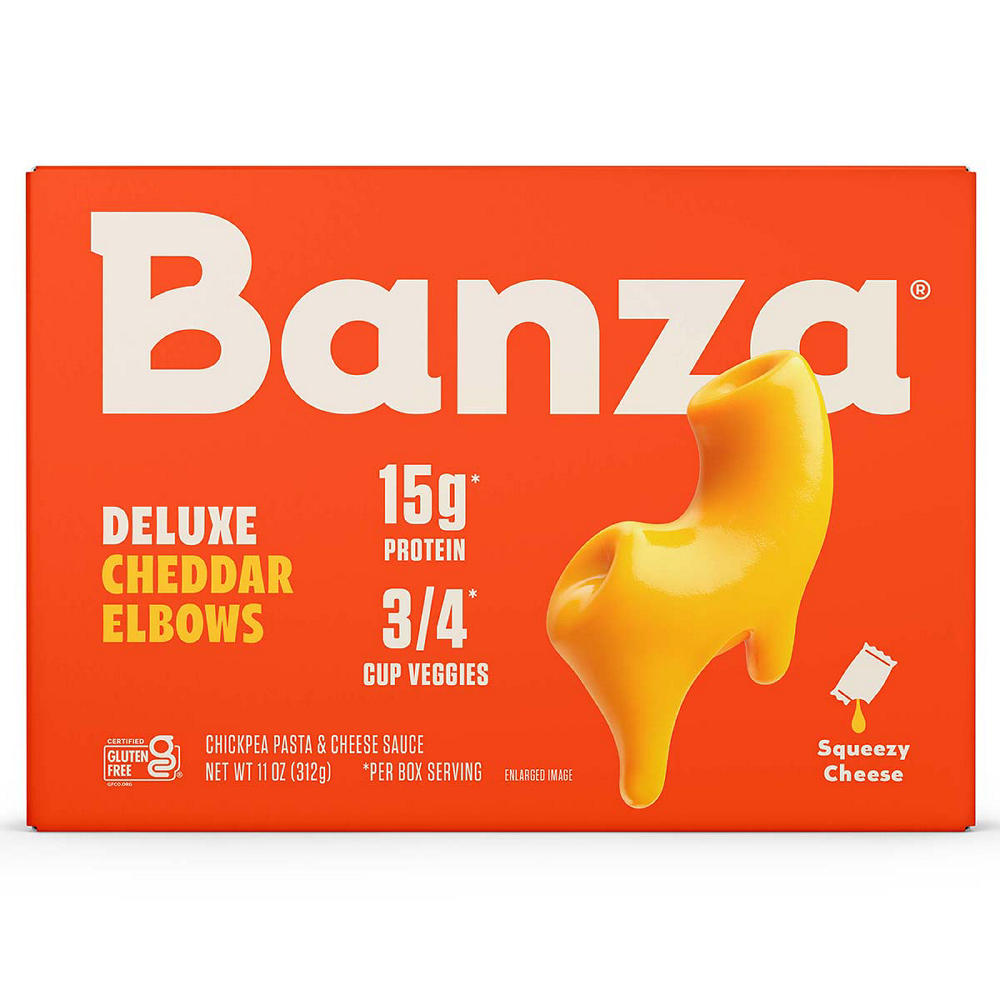 Banza 15g Protein Chickpea Pasta Deluxe Cheddar Elbows Mac & Cheese, 11 oz