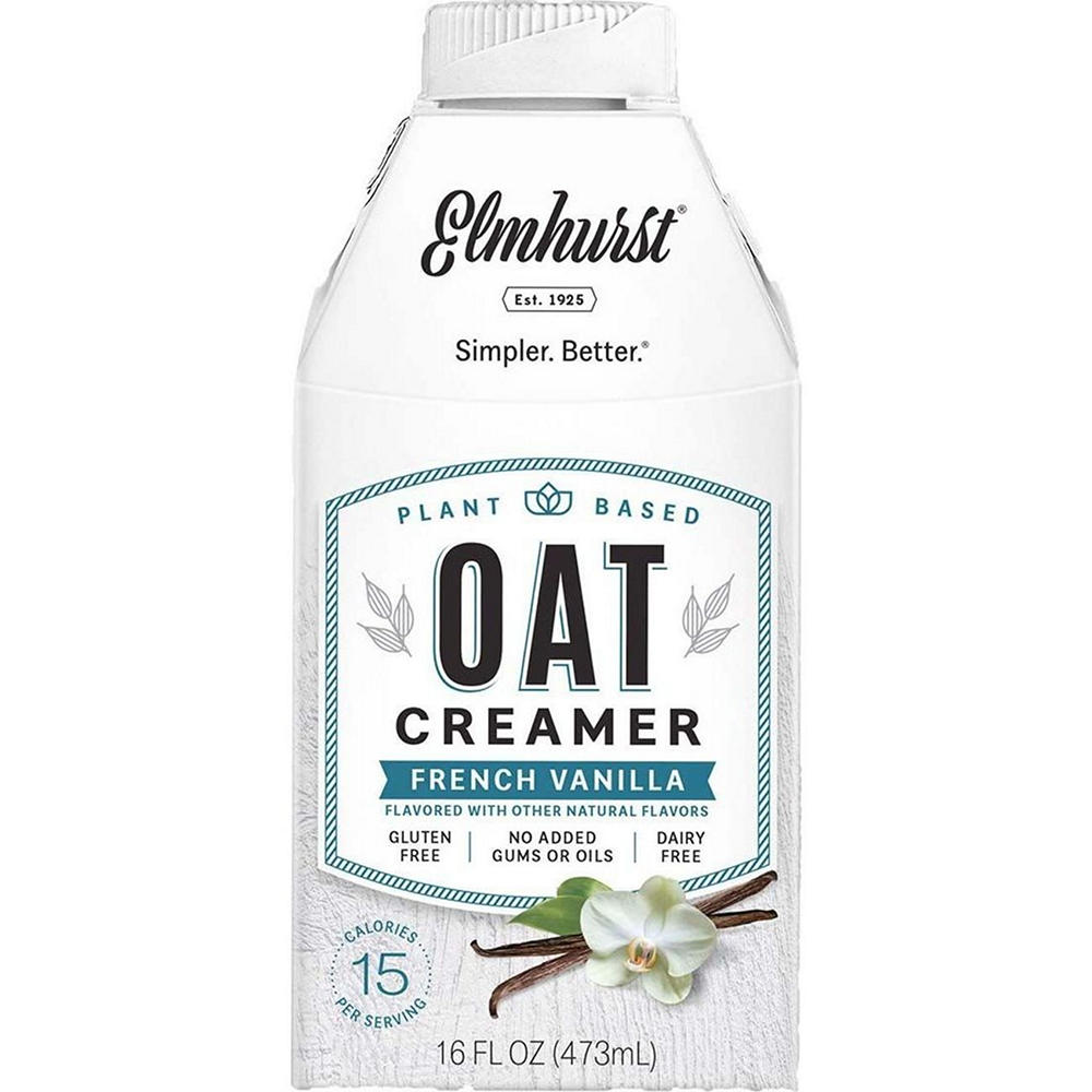 Elmhurst Plant Based Oat Creamer - French Vanilla, 16 oz