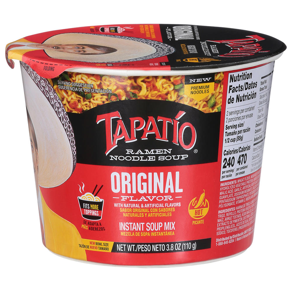 Tapatio Spicy Original Ramen Noodle Soup Bowl, 3.8 oz