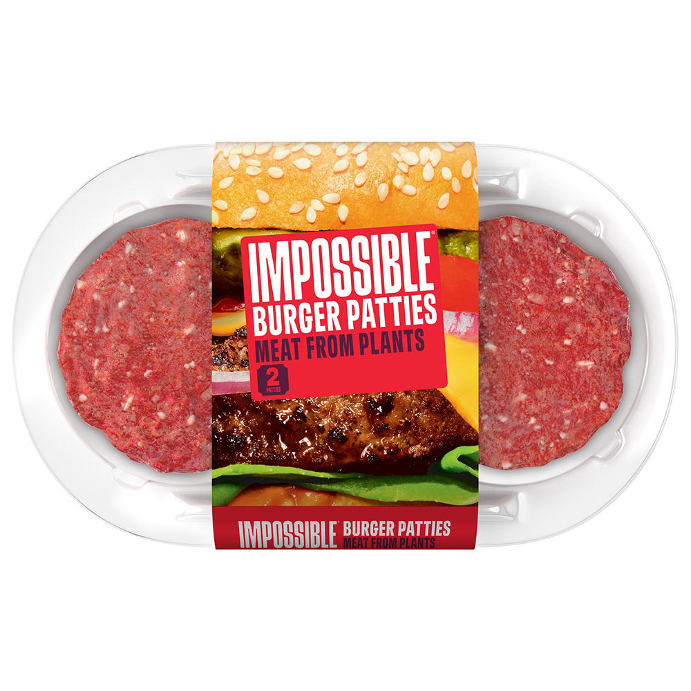 Impossible Burger Patties Meat from Plants, 2 ct