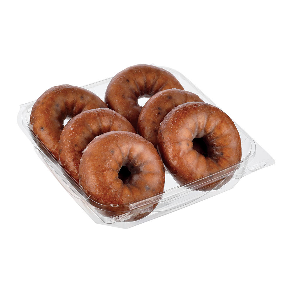 H-E-B Bakery Blueberry Flavored Glazed Cake Donuts, 6 ct