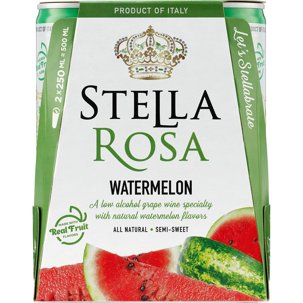 Stella Rosa Watermelon Italy Semi Sweet Wine 2 pk Cans, 500 mL
