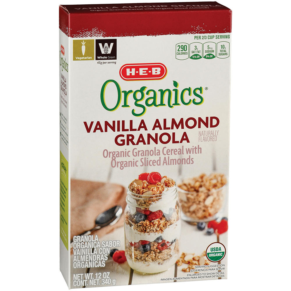 H-E-B Organics Vanilla Almond Granola, 12 oz