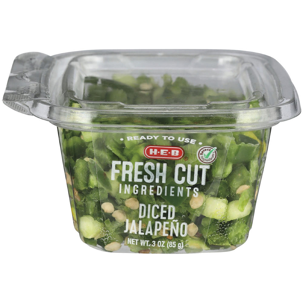 H-E-B Fresh Diced Jalapeno - Single Serve, 3 oz