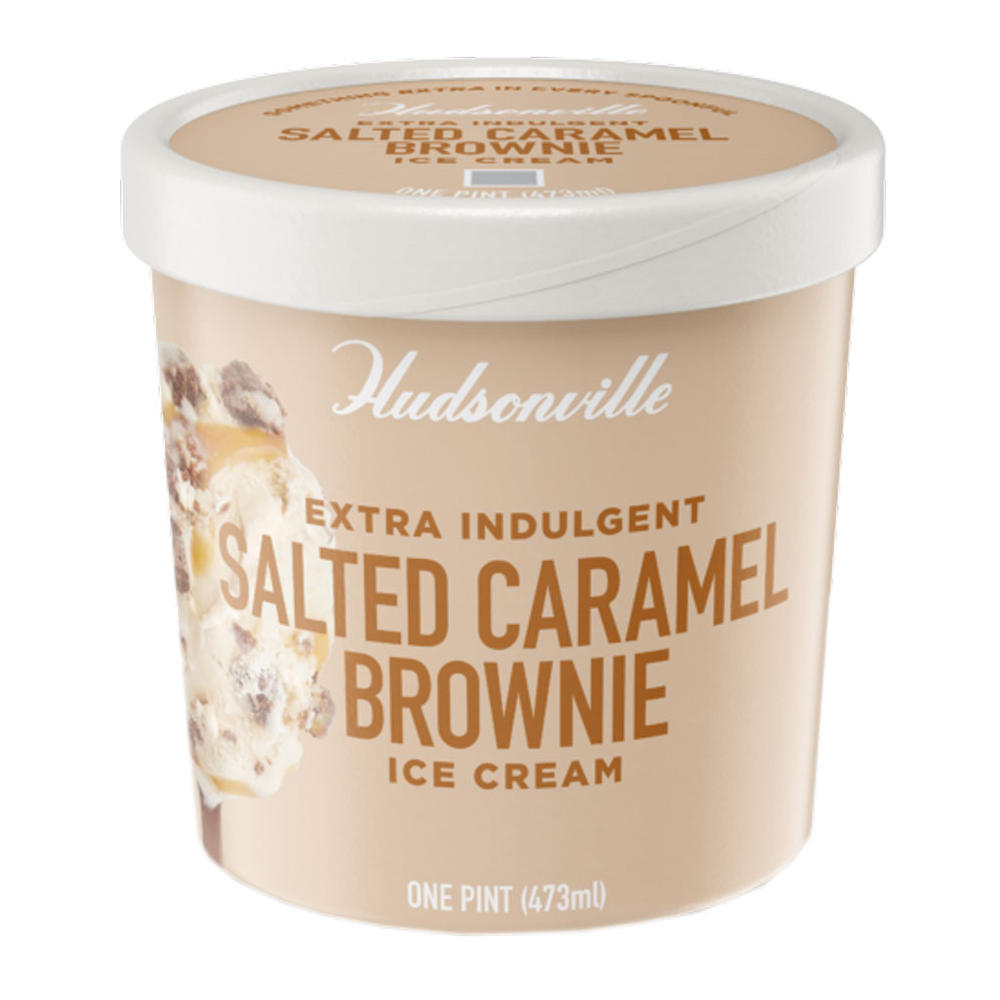 Hudsonville Salted Caramel Brownie Ice Cream, 16 oz