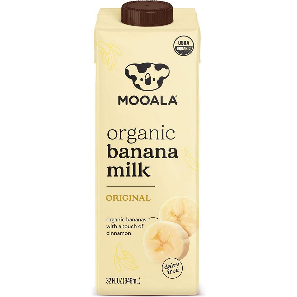 Mooala Organic Plant-Based Banana Milk Original, 33.8 oz
