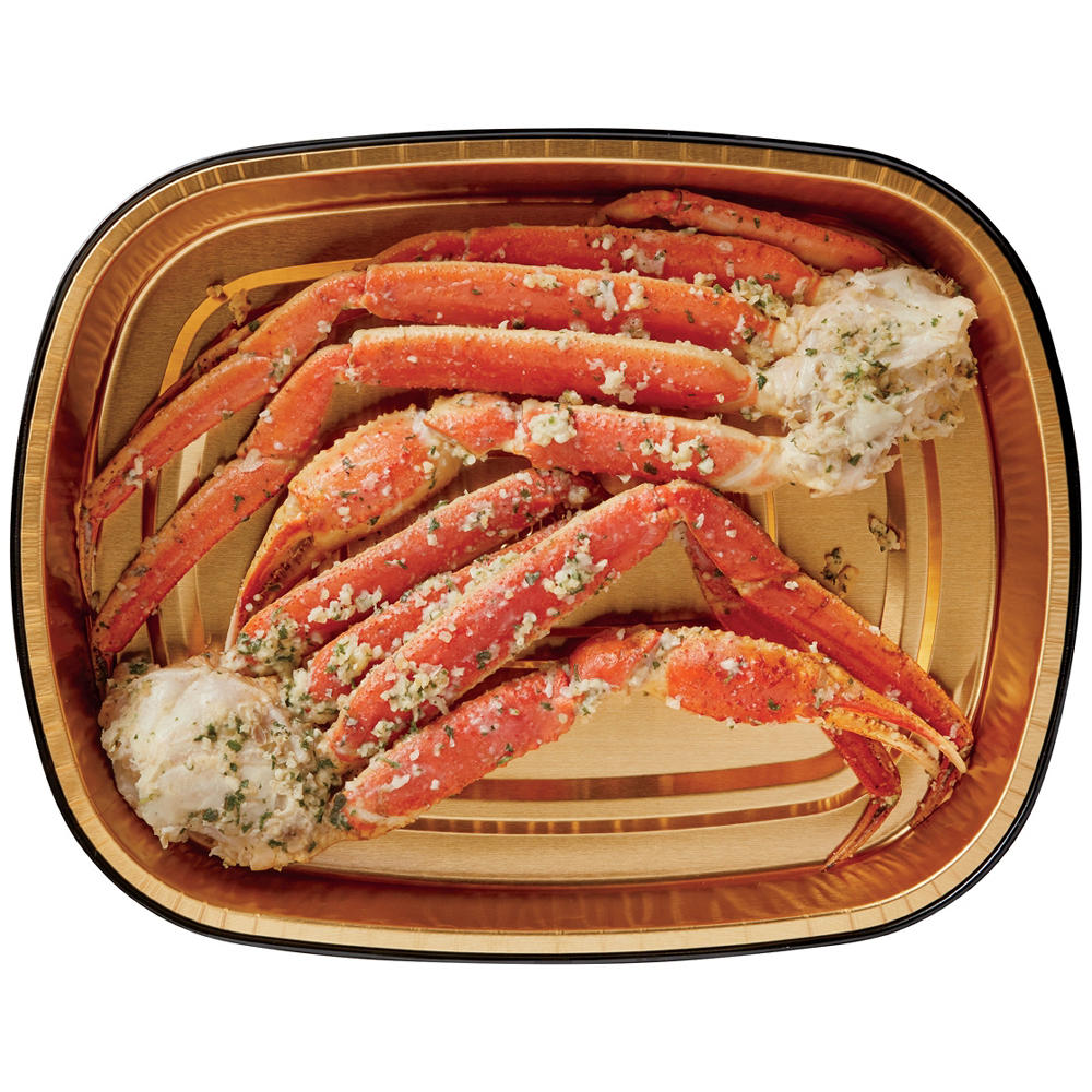 Bayou Boil House by H-E-B Cooked Snow Crab Leg Clusters - Garlic Parmesan Butter, 5 - 8 oz, Avg. 0.9 lb