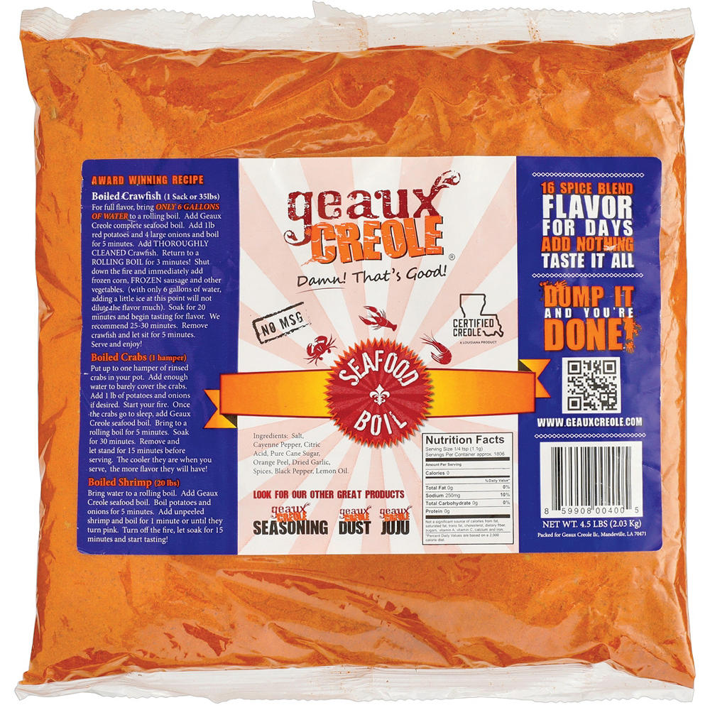Geaux Creole Seafood Boil Seasoning, 4.5 lb