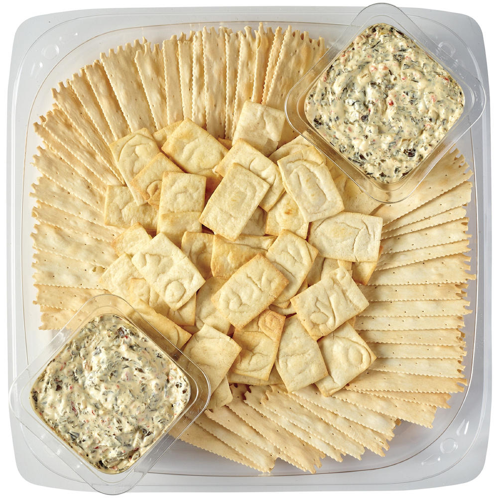 H-E-B Deli Large Party Tray - Savory Dips & Crackers