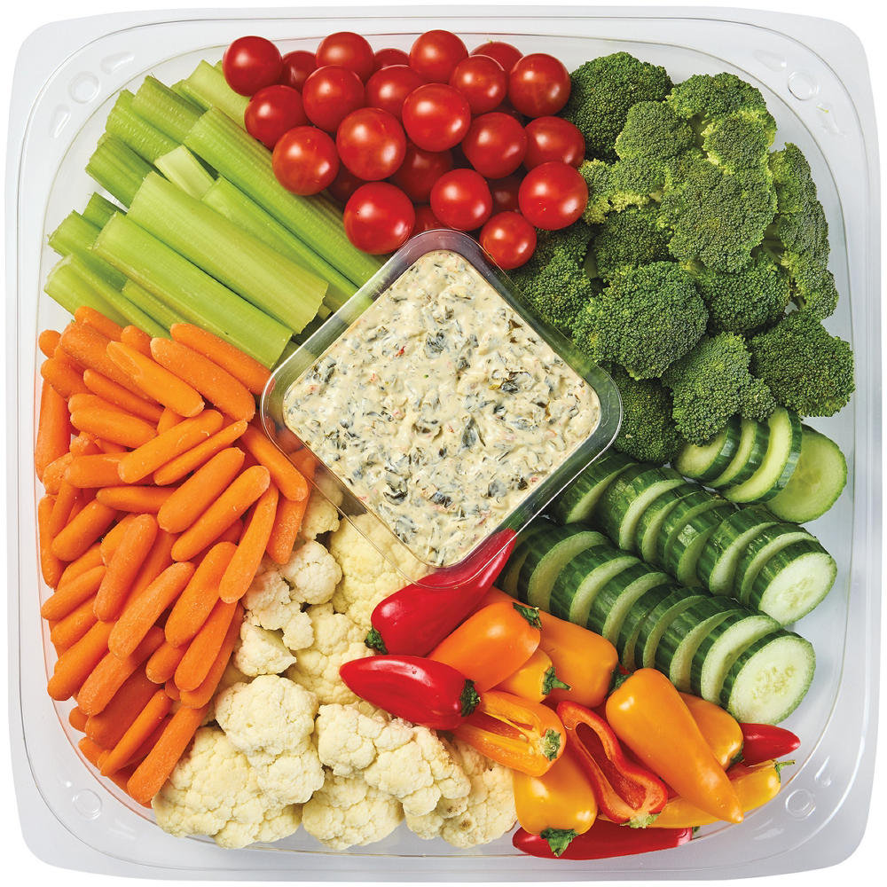 H-E-B Deli Large Veggie Party Tray - Garden Spinach Dip