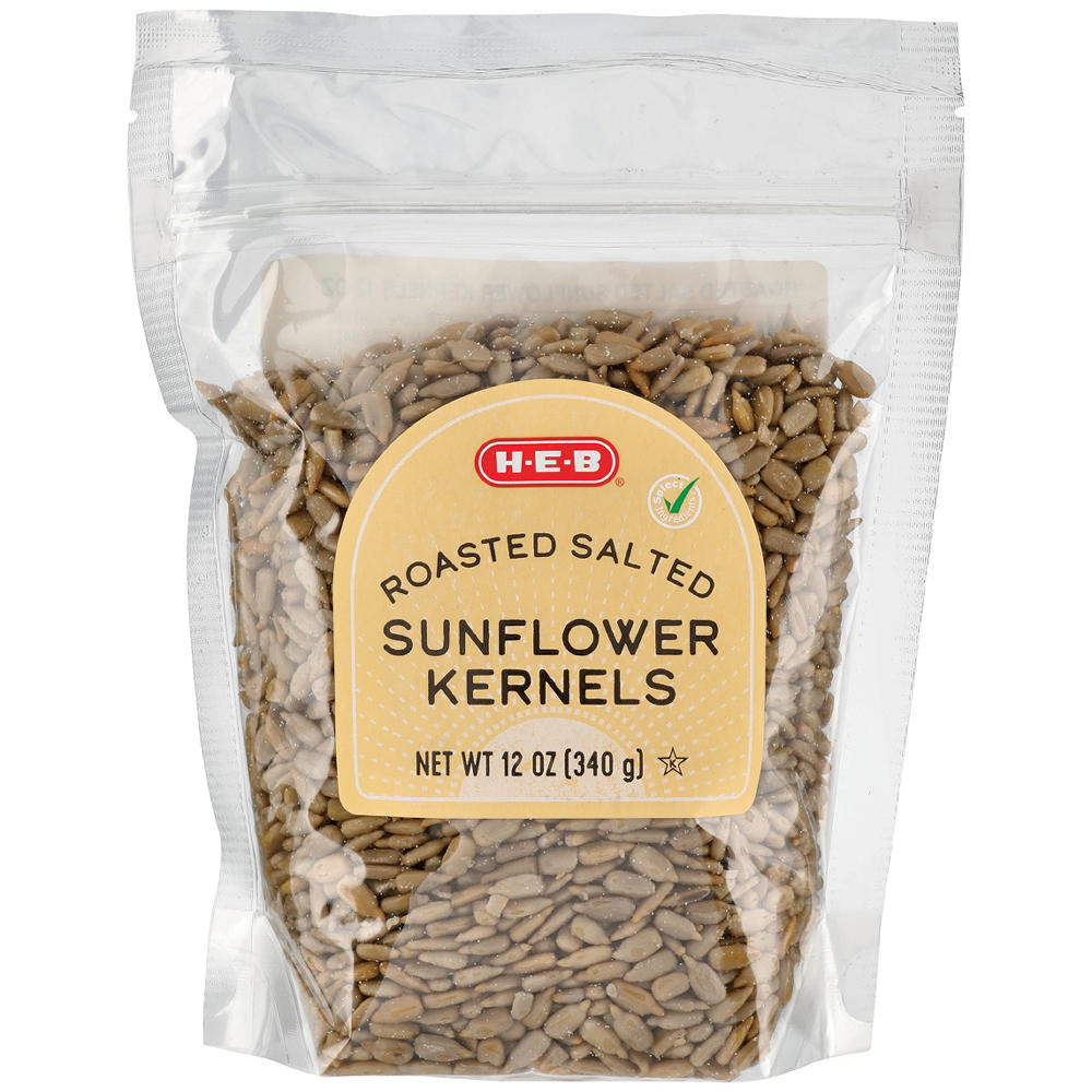 H-E-B Roasted Salted Sunflower Kernels, 12 oz