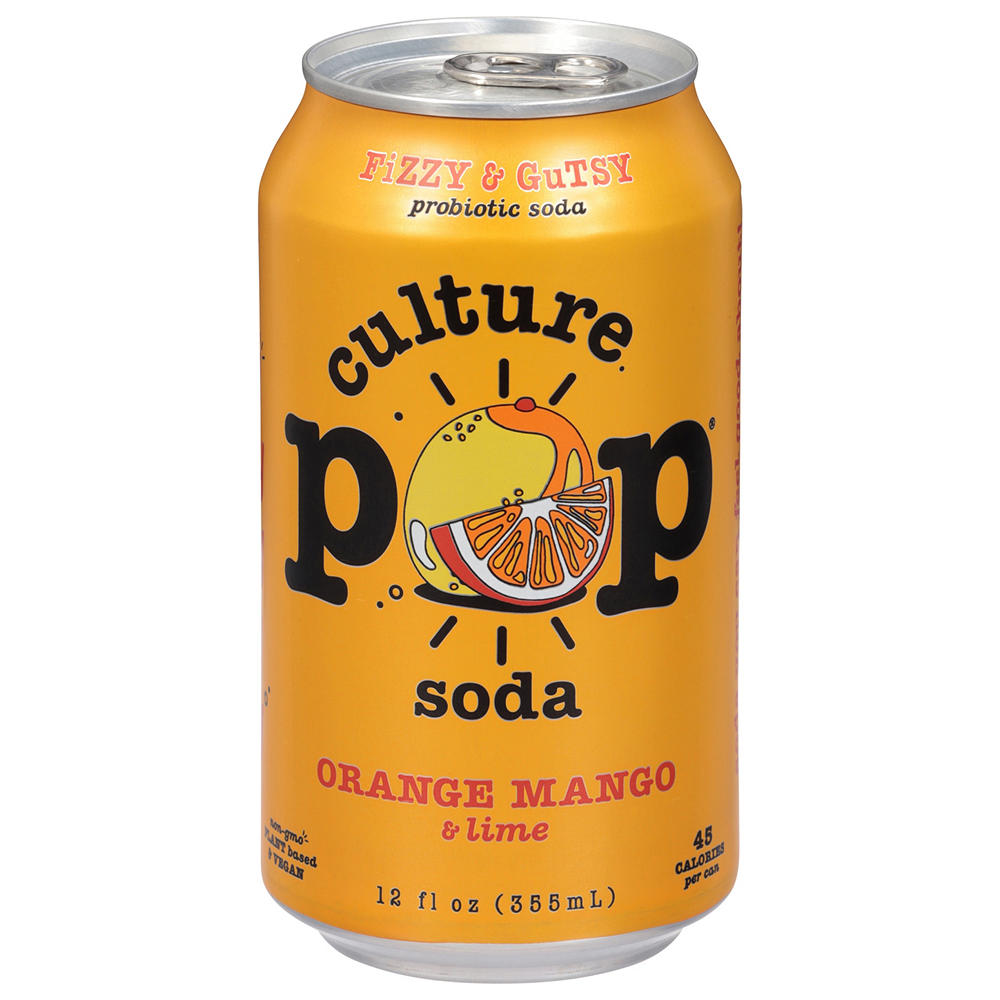 Culture Pop Probiotic Soda - Orange Mango & Lime, 12 oz
