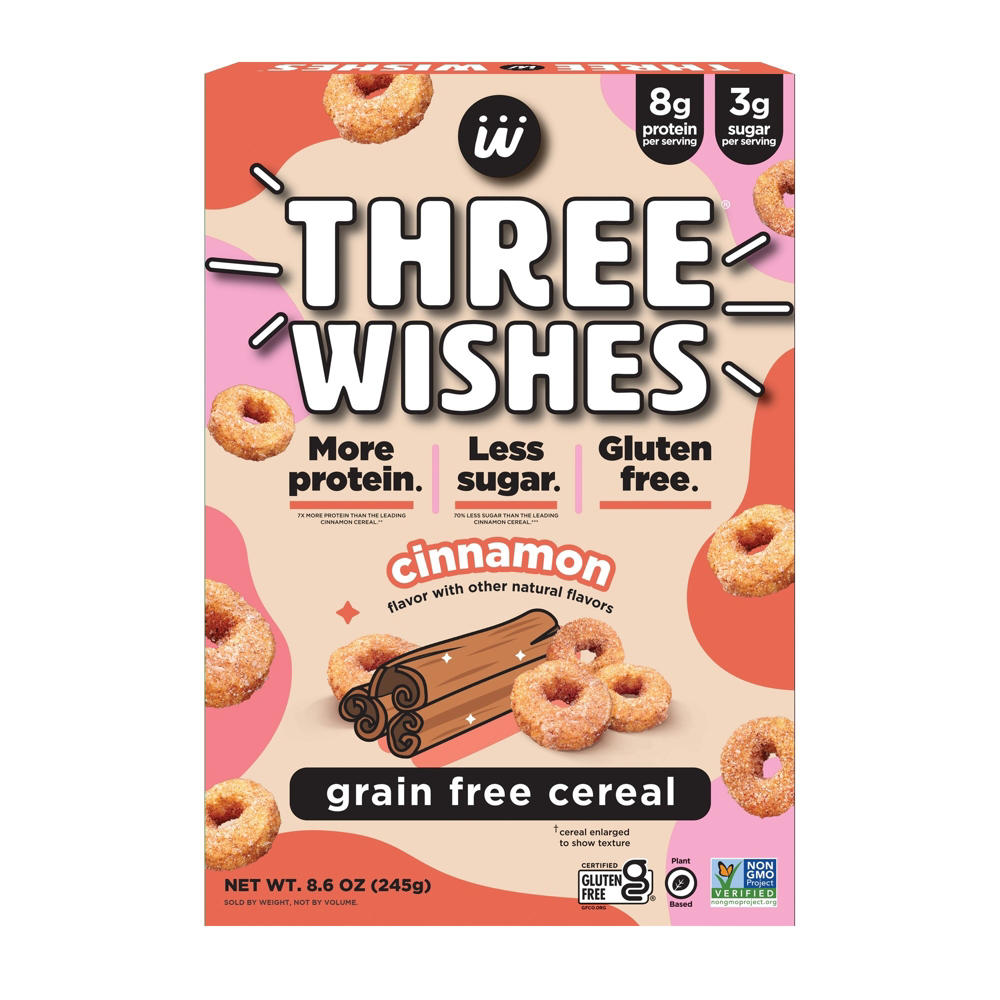 Three Wishes Grain Free Cinnamon Cereal, 8.6 oz