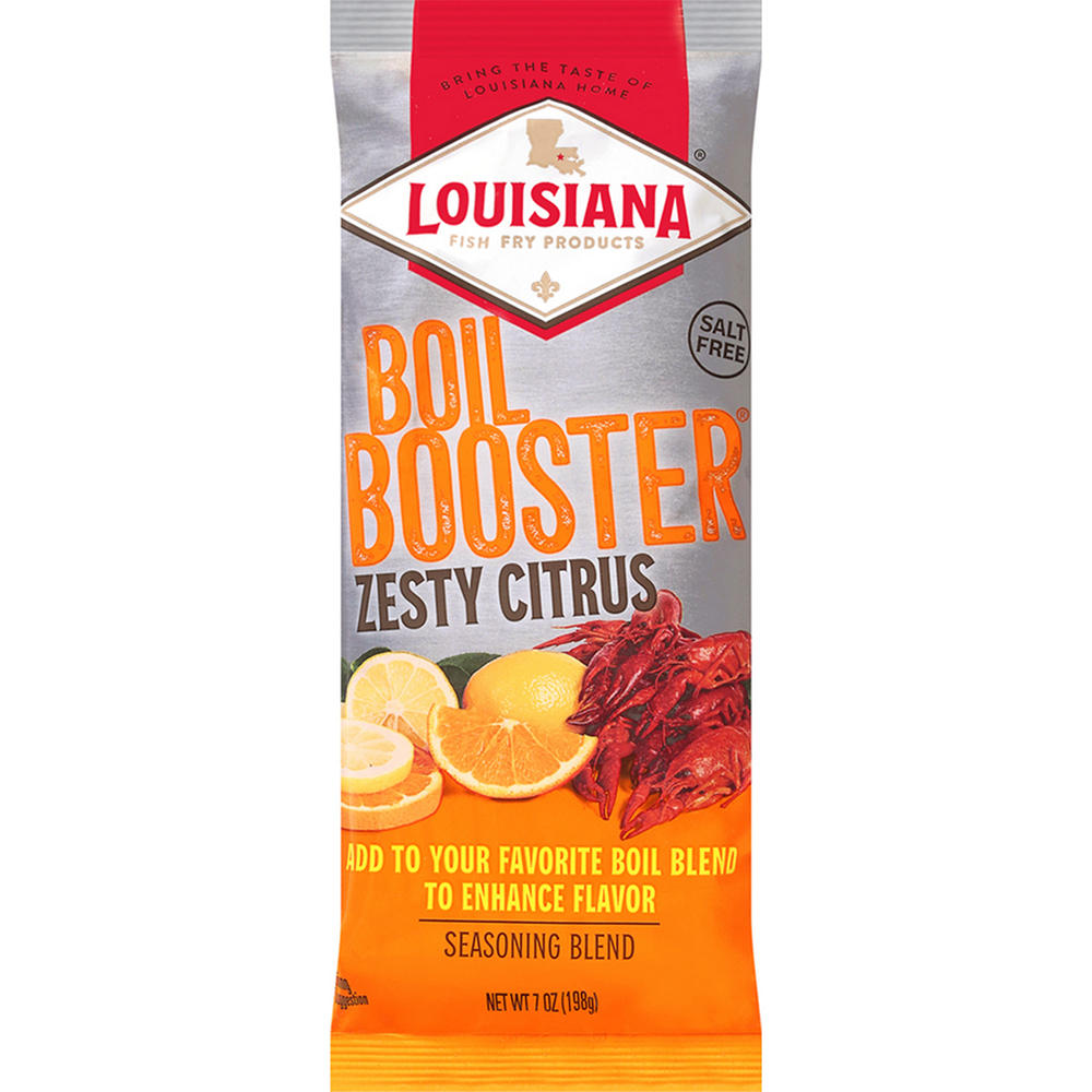 Louisiana Fish Fry Products Salt Free Zesty Citrus Boil Booster Seasoning Blend, 7 oz