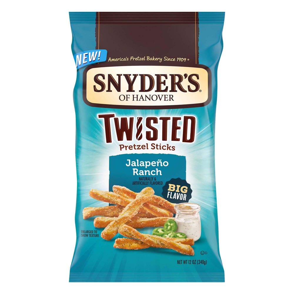 Snyders of Hanover Jalapeno Ranch Twisted Pretzel Sticks, 12 oz bag