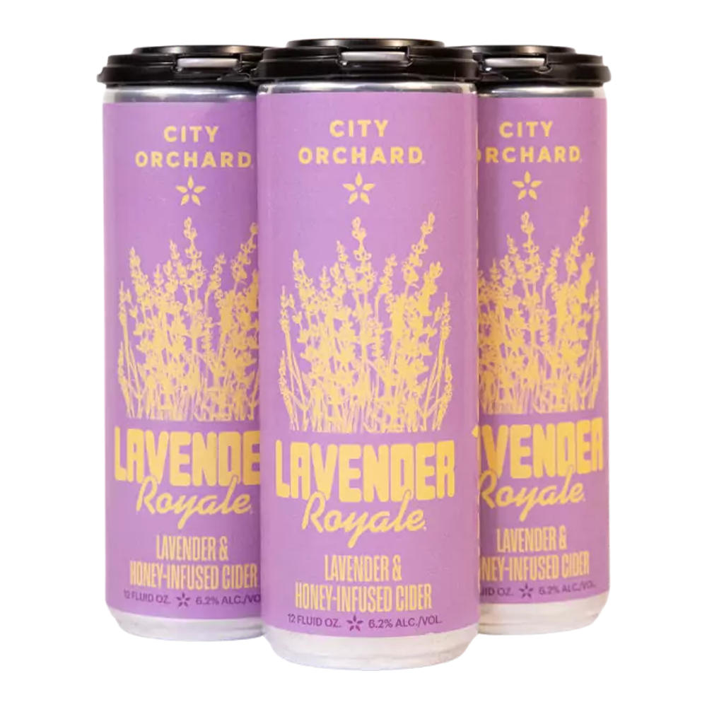 City Orchard Lavender Royale Lavender & Honey Infused Cider 4 pk Cans, 12 oz