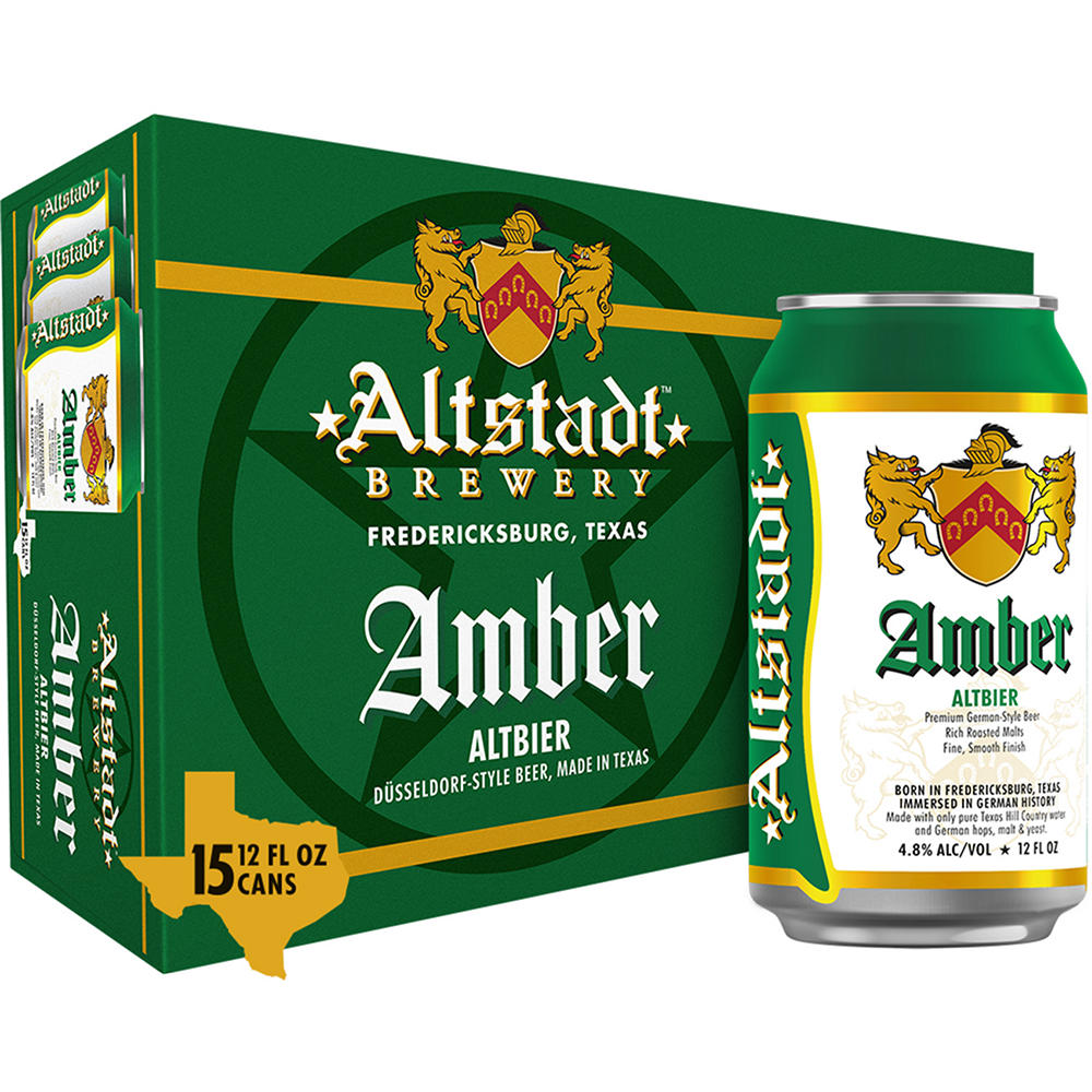 Altstadt Amber Altbier Craft Beer 15 pk Cans, 12 oz