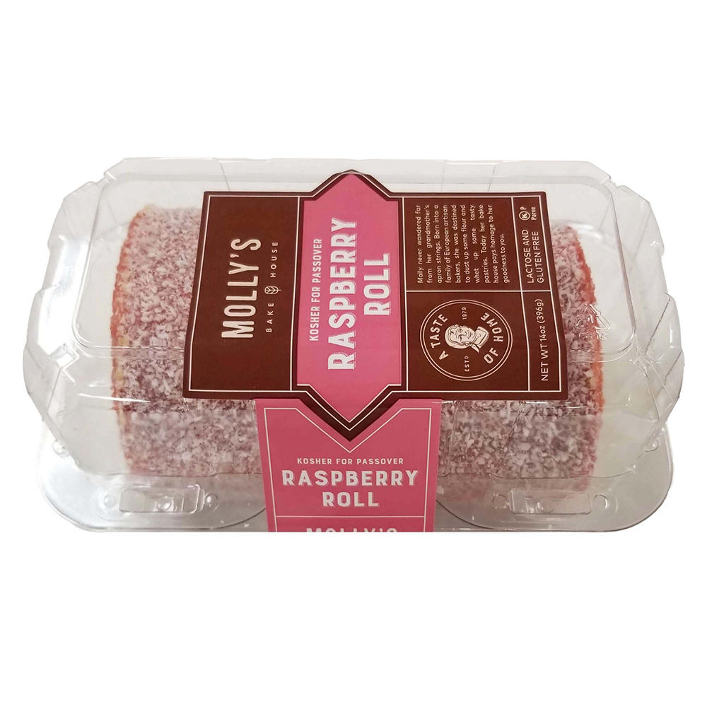 Molly's Bake House Kosher for Passover Raspberry Roll, 14 oz