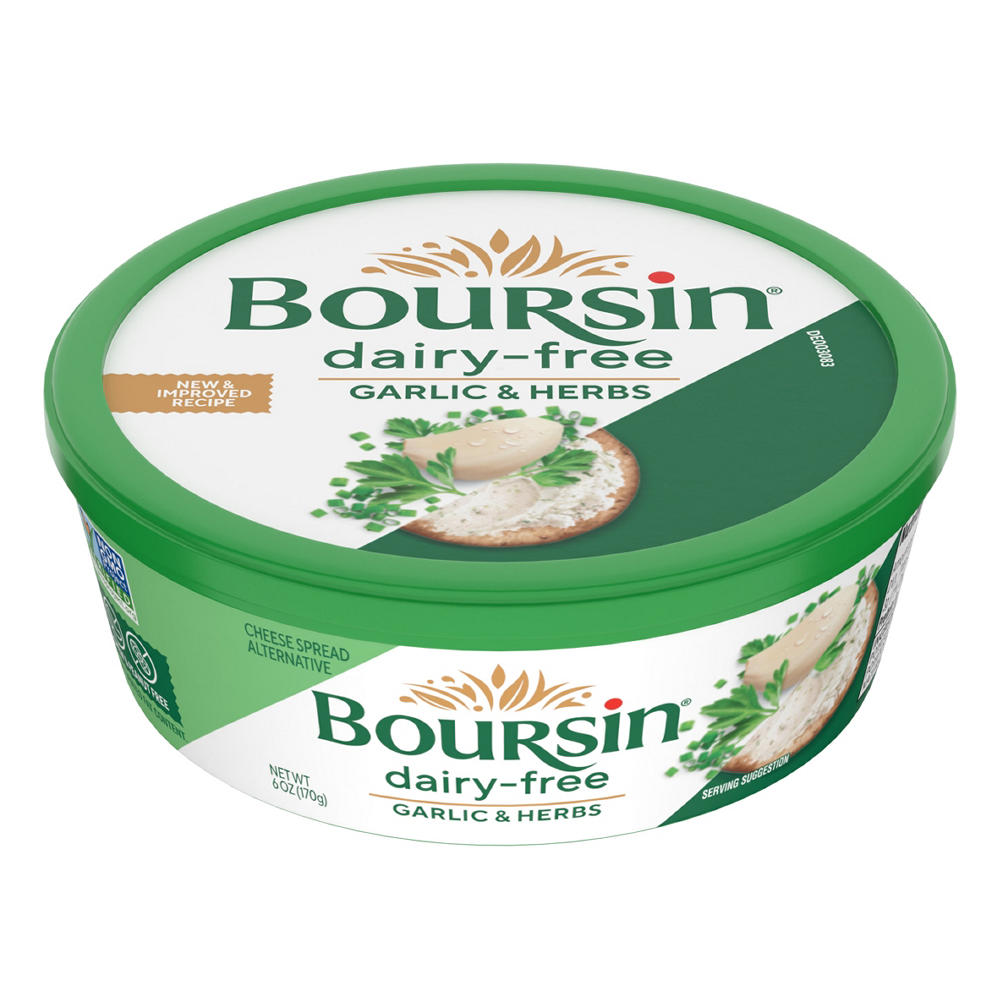 Boursin Dairy Free Cheese Spread Alternative - Garlic & Herbs, 6 oz