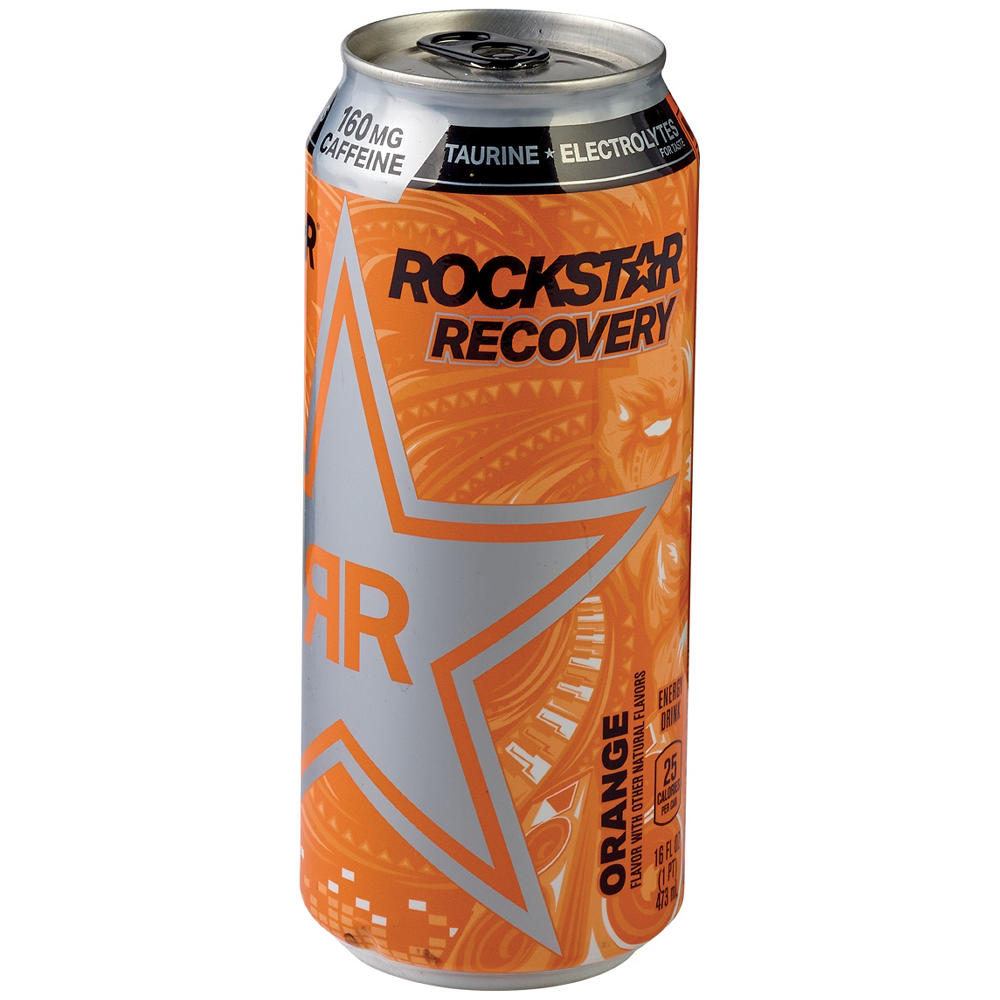 Rockstar Recovery Orange Energy Drink, 16 oz