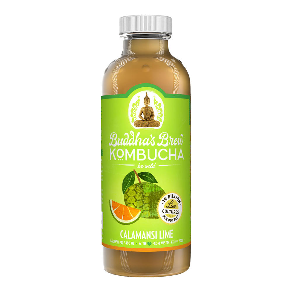 Buddha's Brew Calamansi Lime Kombucha, 16 oz