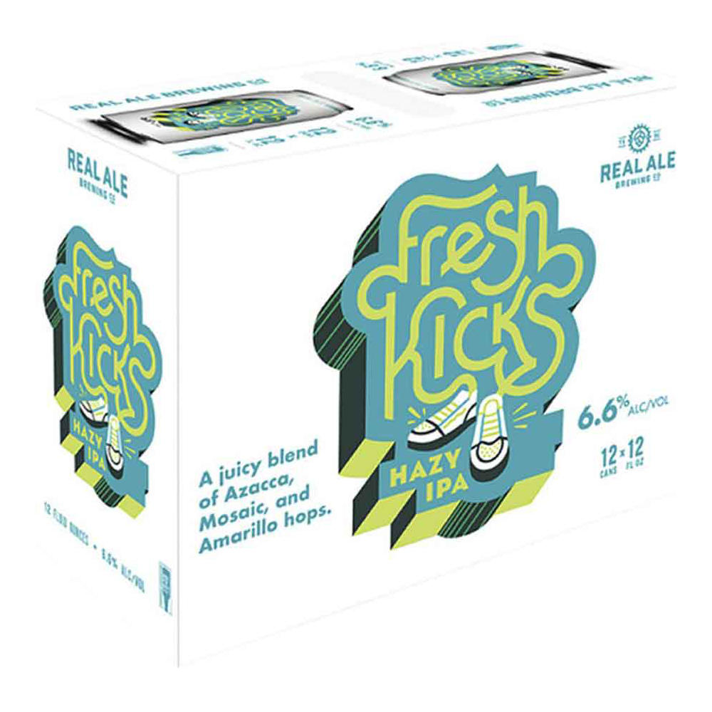 Real Ale Fresh Kicks Hazy IPA Craft Beer 12 pk Cans, 12 oz