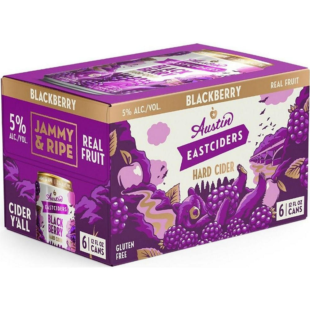 Austin Eastciders Blackberry Cider 6 pk Cans, 12 oz