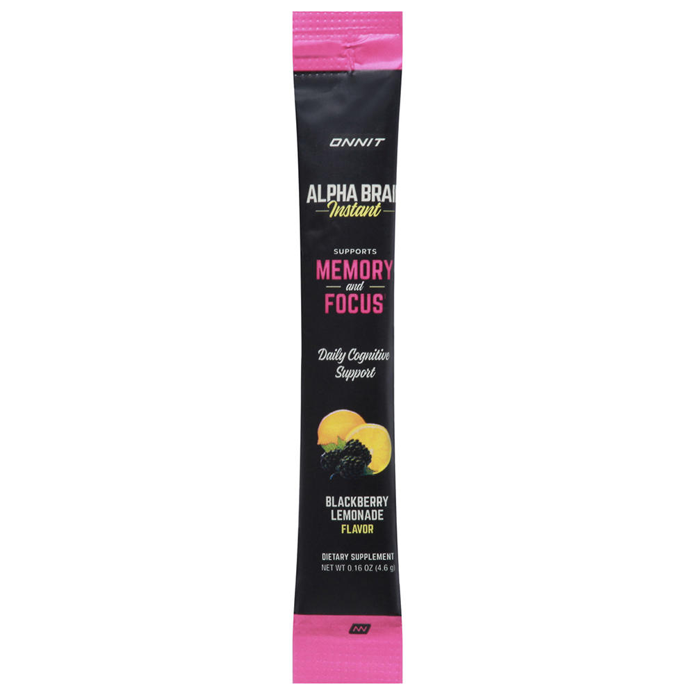 Onnit Alpha Brain Memory & Focus Stick Pack - Blackberry Lemonade, 0.16 oz
