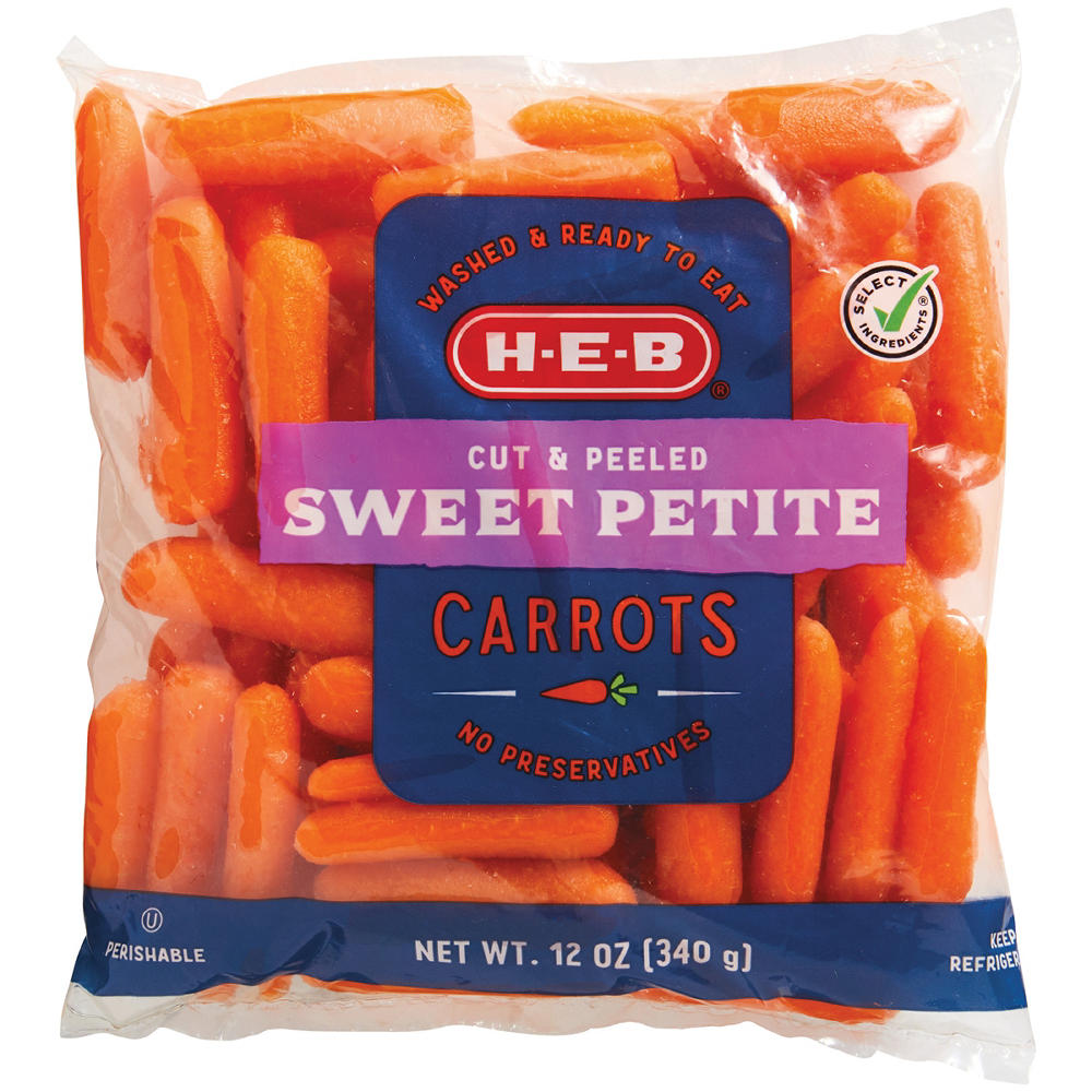 H-E-B Fresh Sweet Petite Baby Carrots, 12 oz