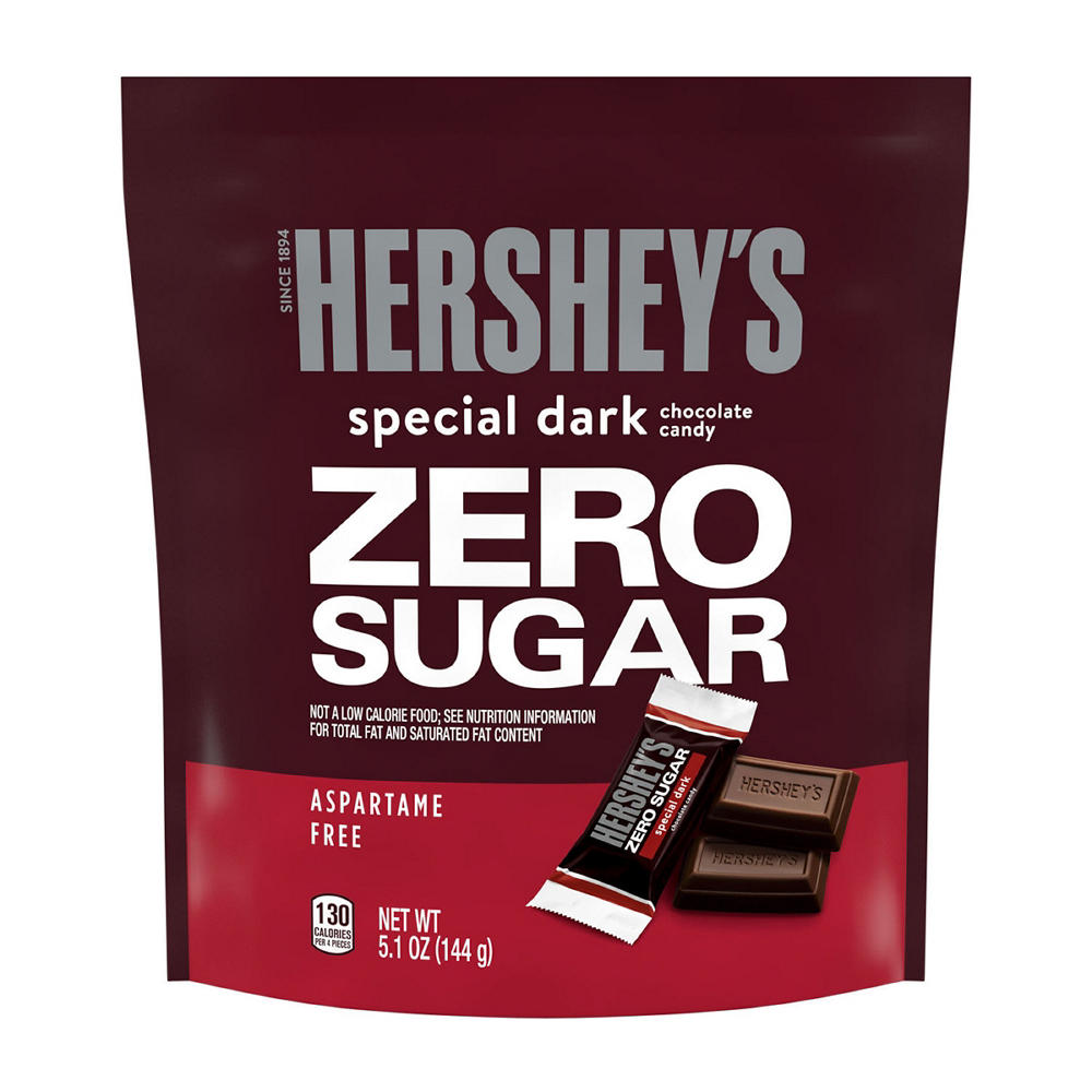 Hershey's Special Dark Zero Sugar Chocolate Candy, 5.1 oz
