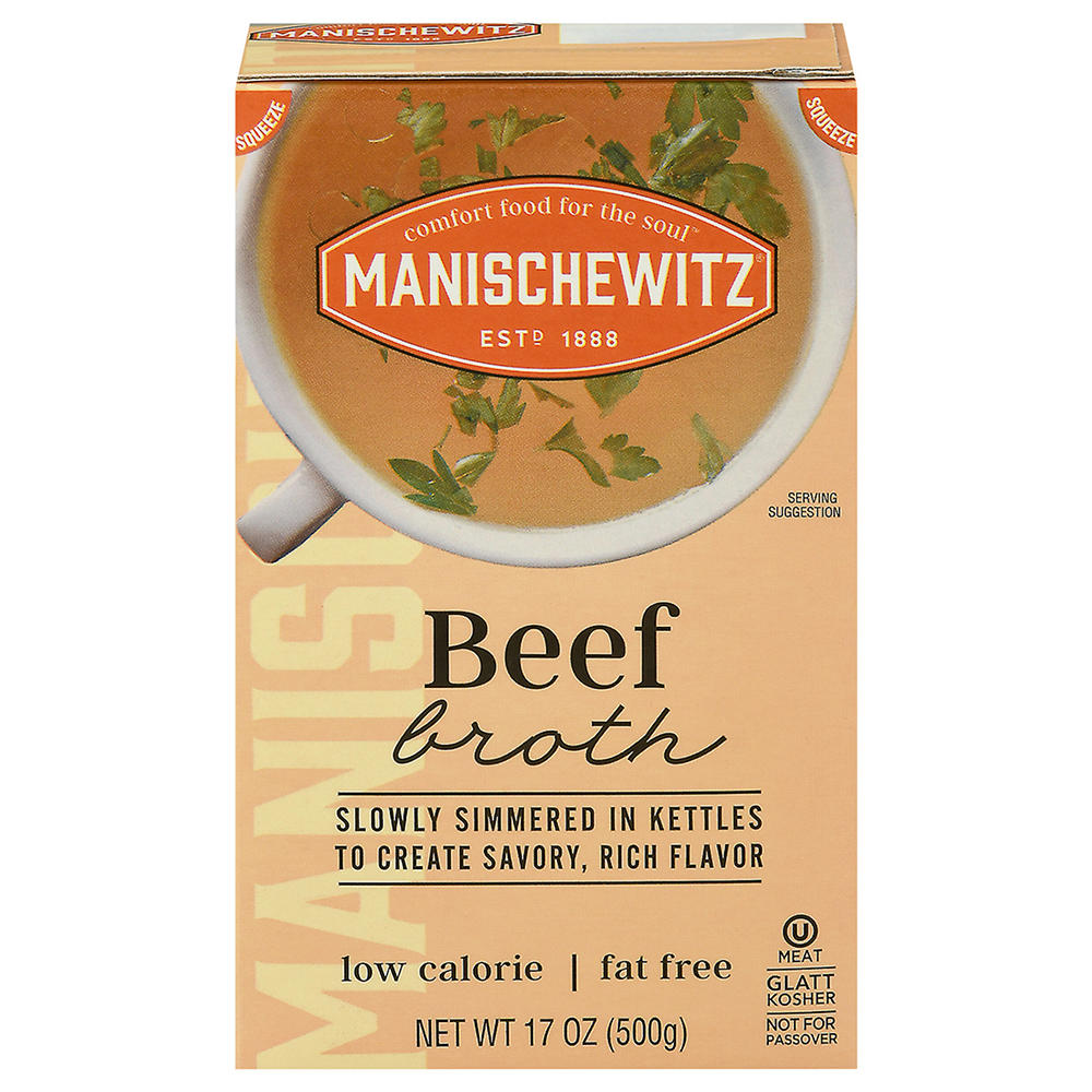 Manischewitz Kosher Beef Broth, 17 oz