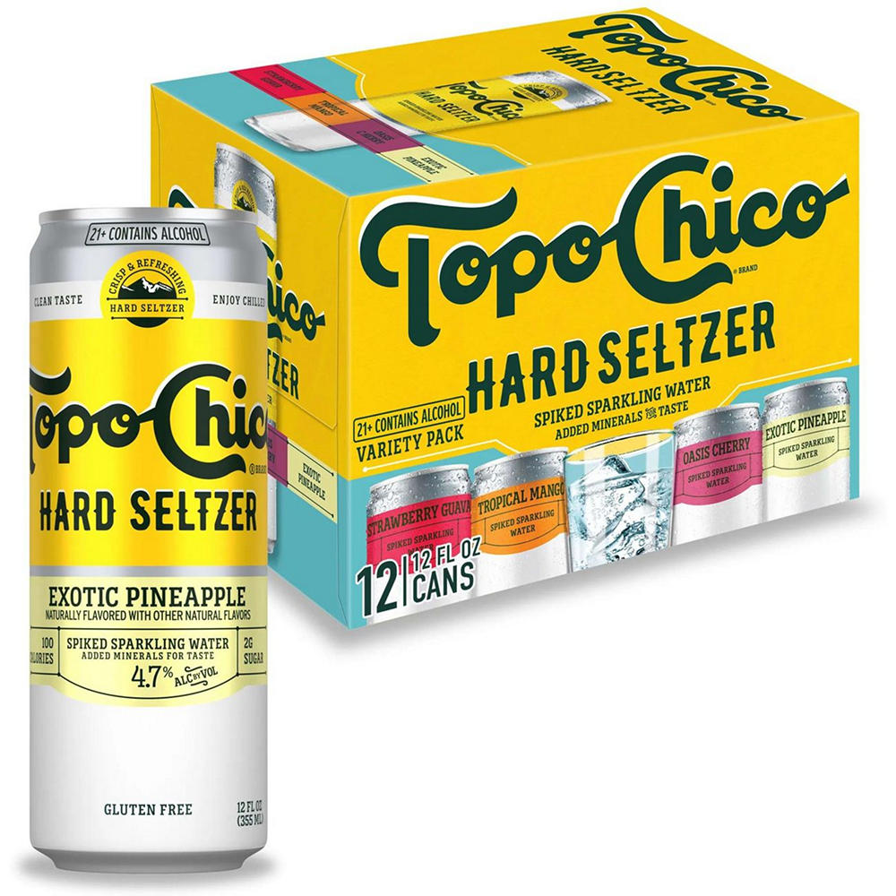 Topo Chico Hard Seltzer Variety 12 pk Cans, 12 oz