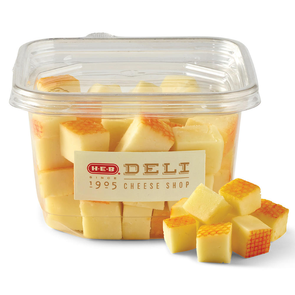 H-E-B Deli Muenster Cheese Cubes, Avg. 0.5 lb