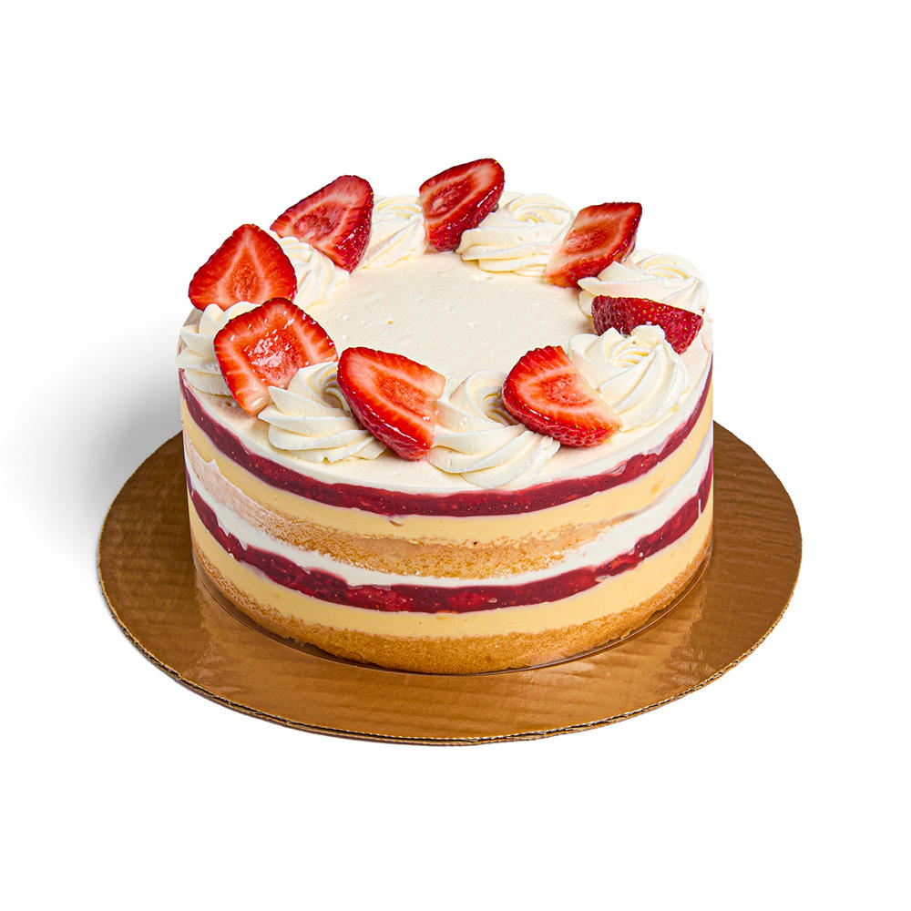 H-E-B Bakery Strawberry Custard Cake, 8"