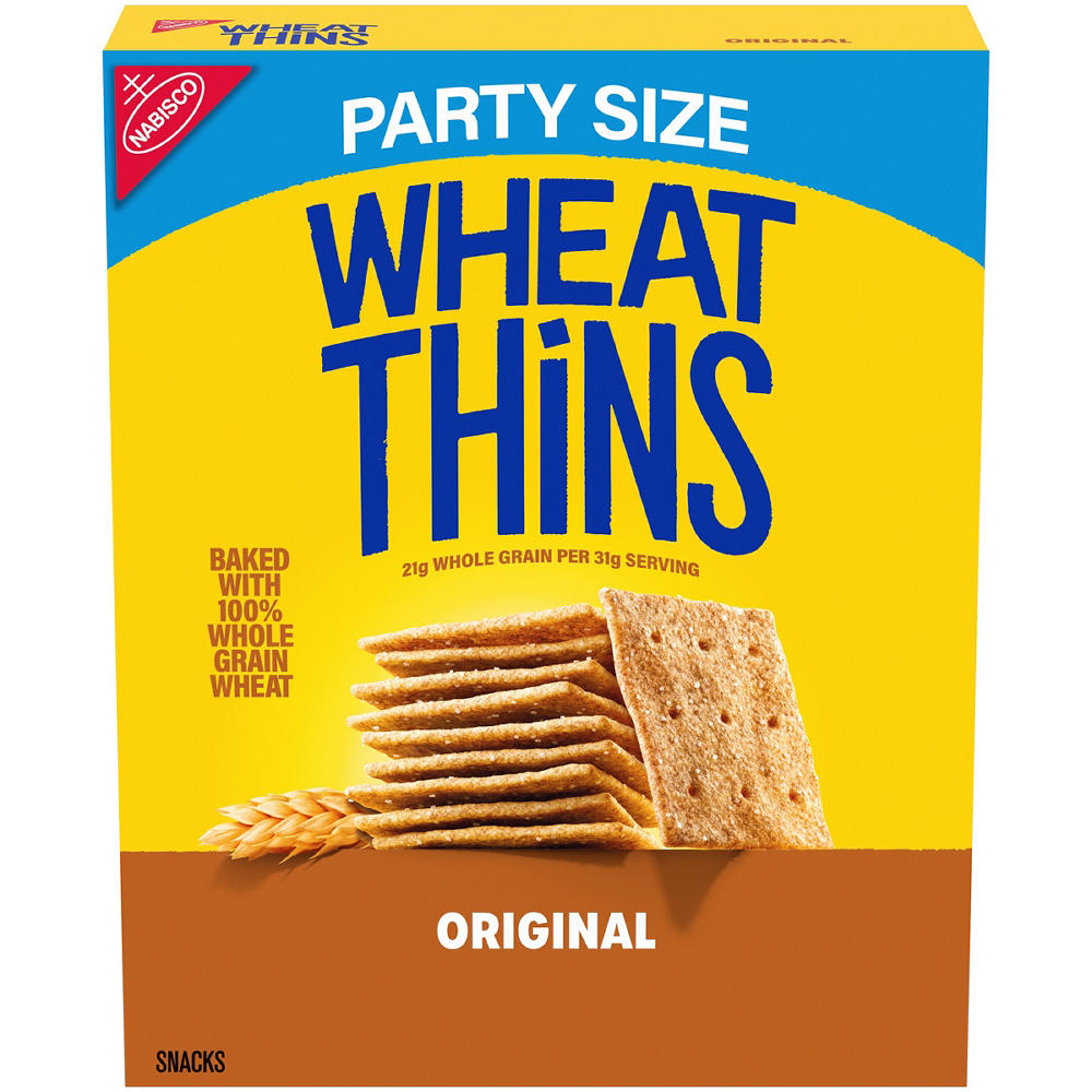 Wheat Thins Original Whole Grain Wheat Crackers Party Size, 20 oz