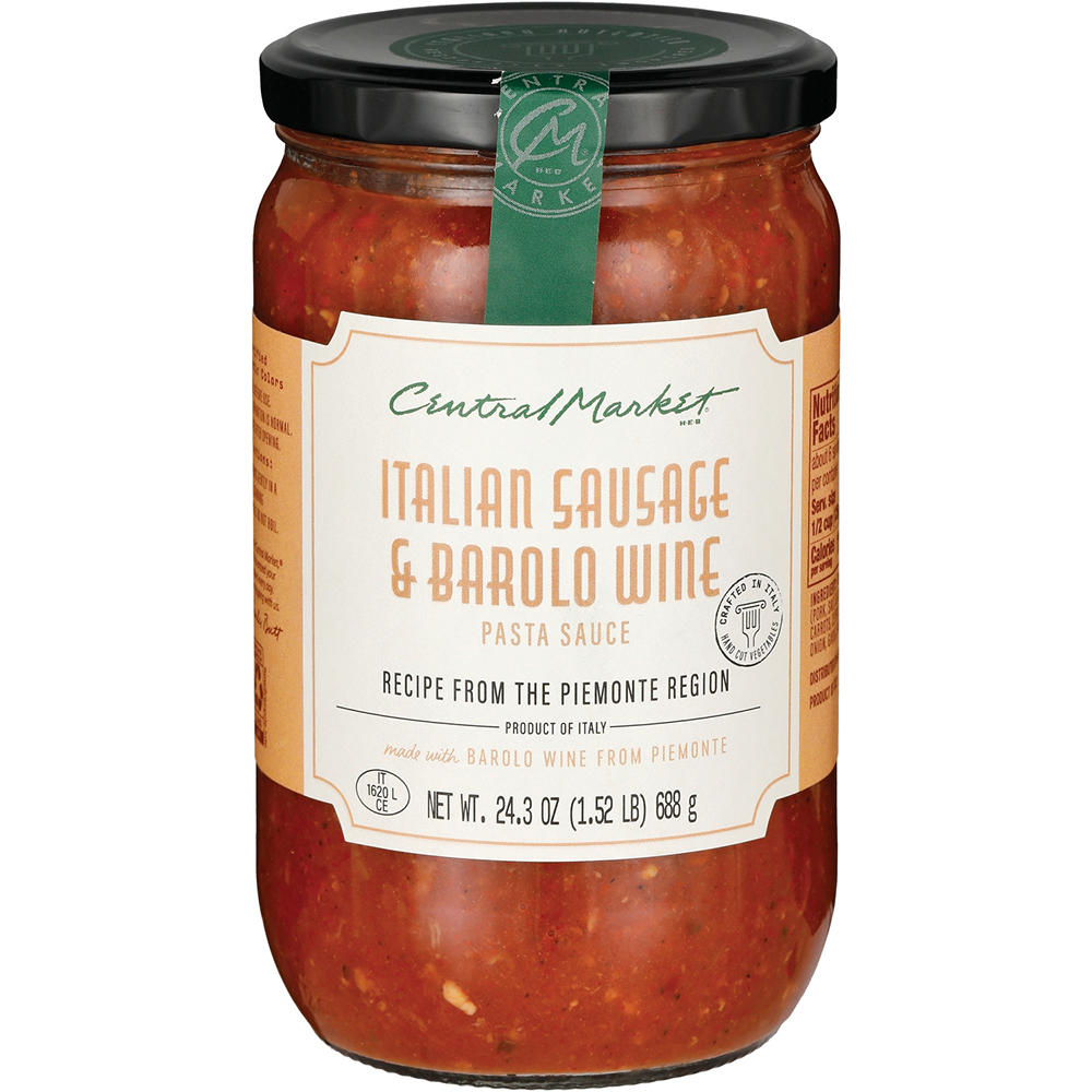 Central Market Piemonte Italian Sausage & Barolo Wine Pasta Sauce, 24.3 oz
