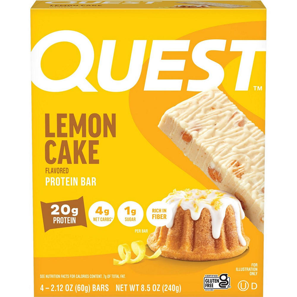 Quest 20g Protein Bars - Lemon Cake, 4 ct