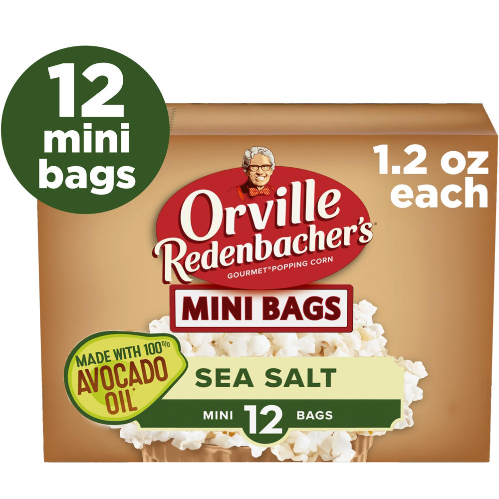 Orville Redenbacher's Avocado Oil & Sea Salt Microwave Popcorn, Mini Bags, 12 ct