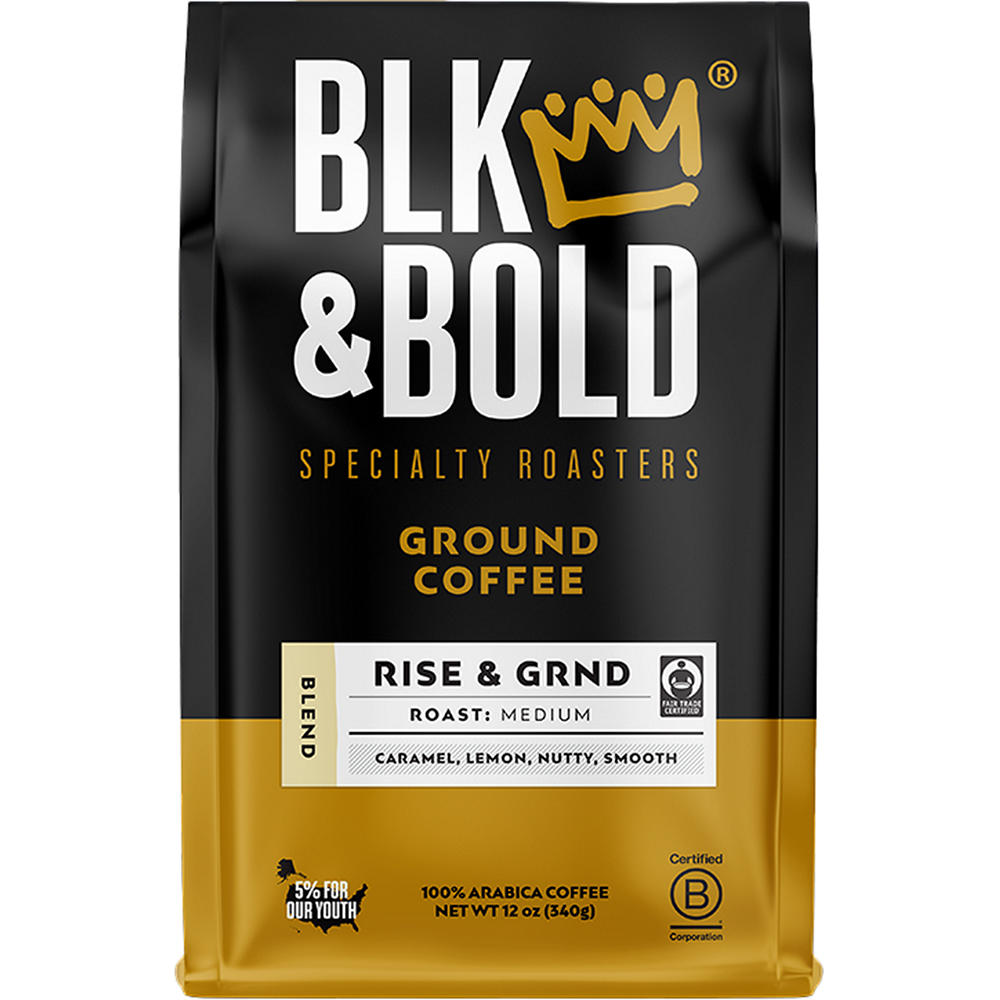 BLK & Bold Rise & Grnd Medium Roast Ground Coffee, 12 oz