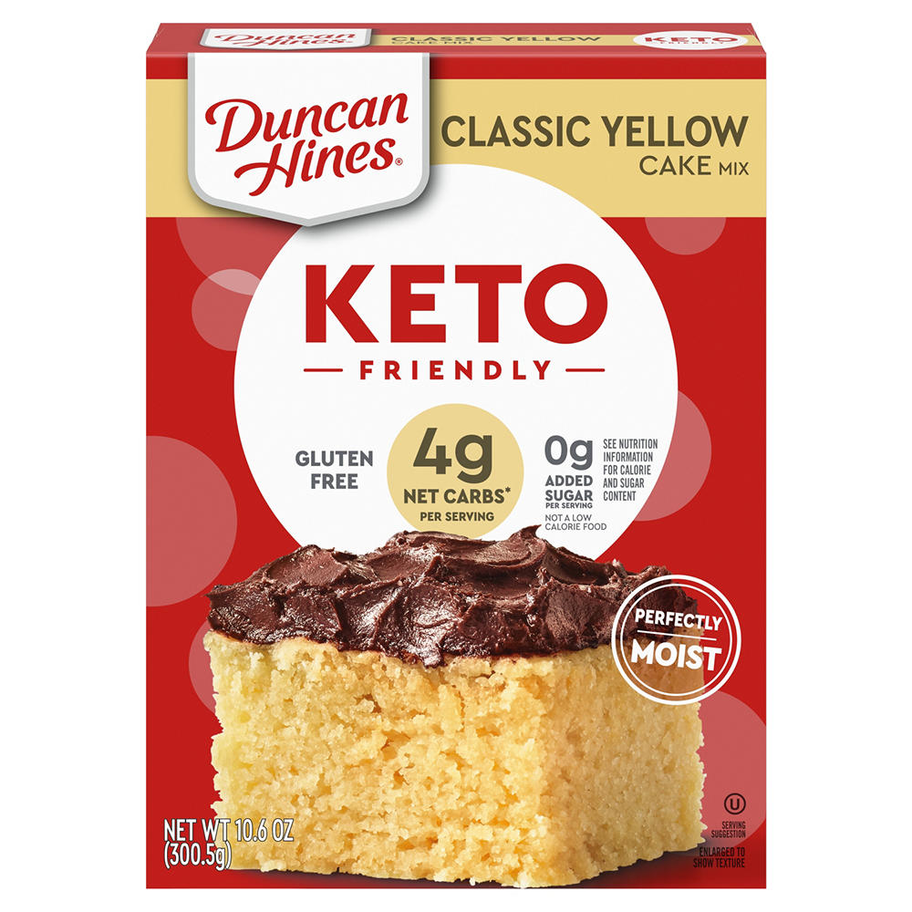 Duncan Hines Keto Friendly Gluten Free Classic Yellow Cake Mix, 10.6 oz