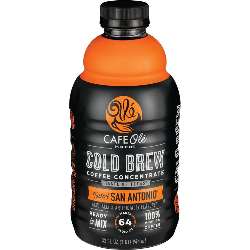 CAFE Olé by H-E-B Cold Brew Coffee Concentrate - Taste of San Antonio, 32 oz